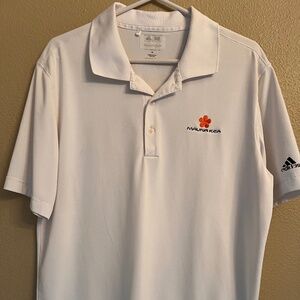 Mauna Kea Golf Shirt Sz Med Traditional White w/Orange Logo